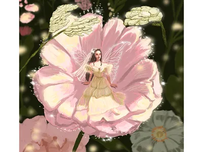 Dreaming in the Garden fairy fairytale faries graphic design illustration storybook