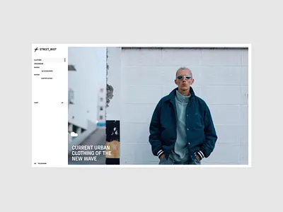 hero image design ecommers hero image minimal online shop street wear typogaphy ui web deisgn webdesign
