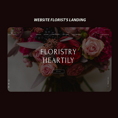 Website Florist's Landing design junior landingpage webdesign website