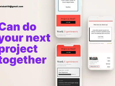 Portfolio website design. Mobile view branding design trend figma design graphic design landing page landing page design minimal web design modern ui design portfolio design recent ui design ui ui design ui designer