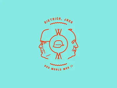 Dietrich, Jack & World War II (WIP) badge face font lines logo type vintage