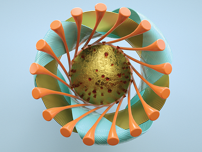 Gold Flower 3d c4d cinema4d flower gold motion graphics render