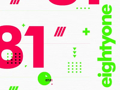 eightyone branding layout logo portfolio self promo swiss texture type typography