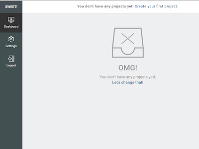 No projects page no projects project project management sweet app