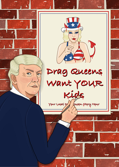 "Who, me?!" - Fall 2024 drag illustration photoshop political artwork