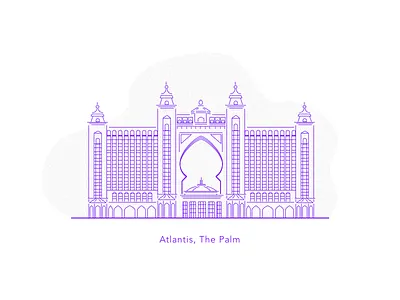 Atlantis Hotel atlantis the palm dubai illustration