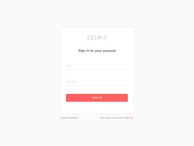 Minimalist Sign In Form form log in minimal minimalist sign in ui web app website