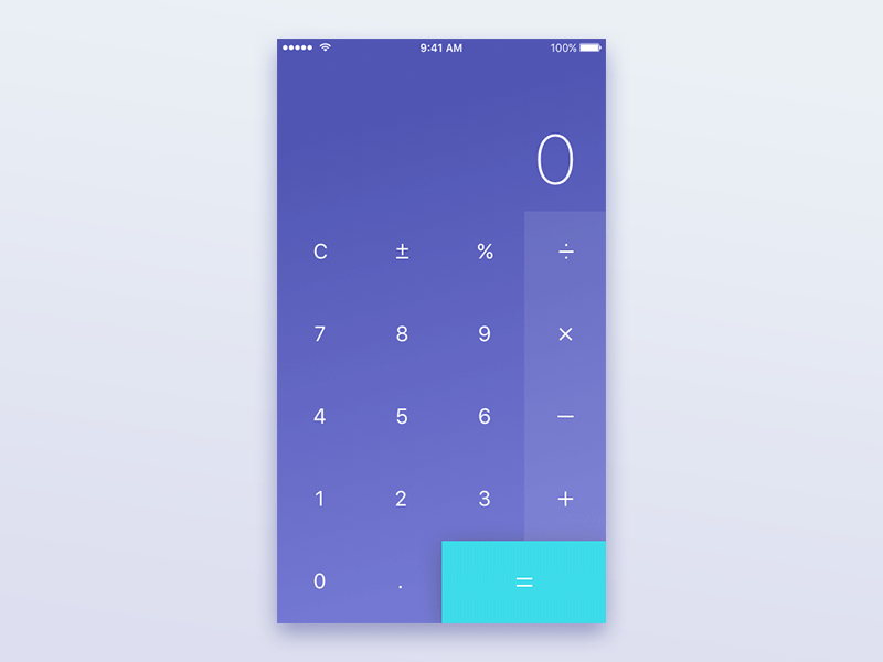 Daily UI #004 Calculator 004 animated animation app calculator daily dailyui gif ios mobile mobile app ui