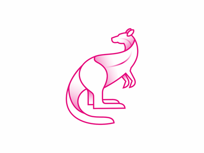 Kangaroo animal icon illustration kangaroo line logo