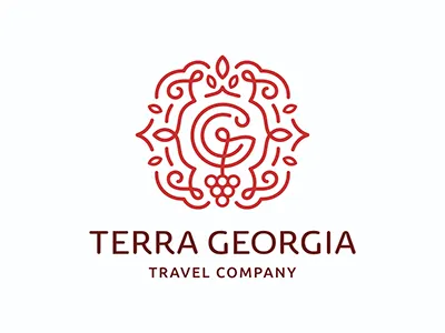 Terra Georgia d georgia grapes leaves letter logo ornament rod sun terra