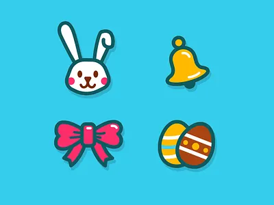 App of the Day - Easter (Icons) app blue calendar daily day design easter egg icons orange rabbit schedule