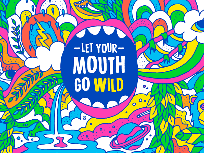 Real Good Gum bright gum illustration mouth