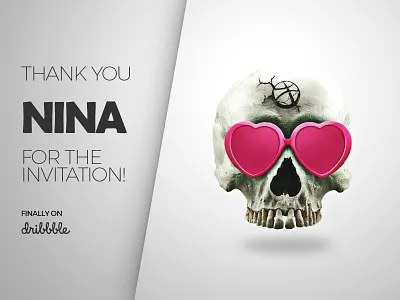 Thank You Nina first first shot heart invitation shot skull thank you thanks