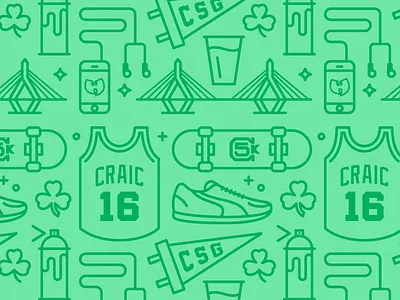 Craicfest Pattern clover craic craicfest illustration irish pattern st. patricks day vector