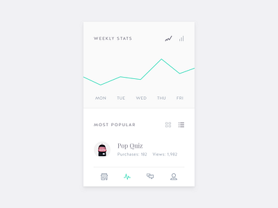 Stats (UI Example) app card chart graph line stats ui user interface view widget