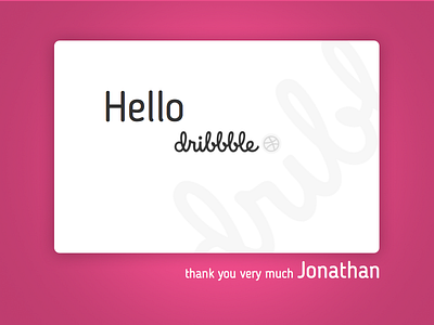 Hello Dribbble invitation invite