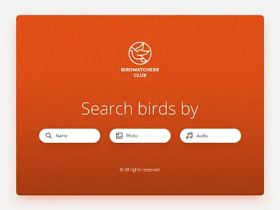 Search #022 audio birds daily design page photo search ui ux web website
