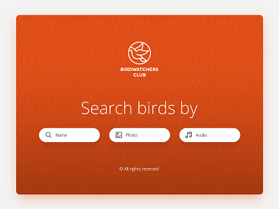 Search #022 audio birds daily design page photo search ui ux web website