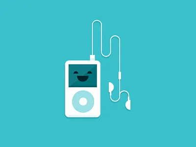 Happy 'Pod character classic design illustration ipod music vector