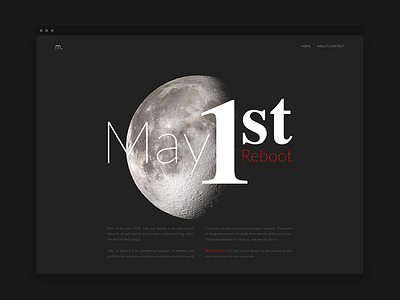 May 1st Reboot interface portfolio reboot site ui ux we