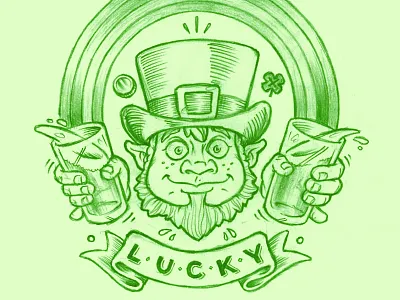 Lucky Leprechaun beer green leprechaun lucky st patricks
