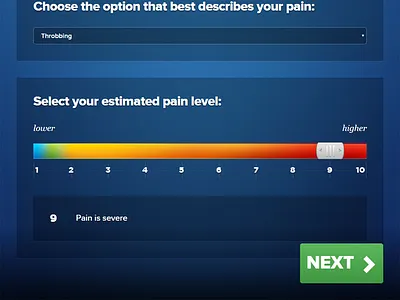 Slider Gradient app gotham grip health kiosk layout proxima nova slider ui ux