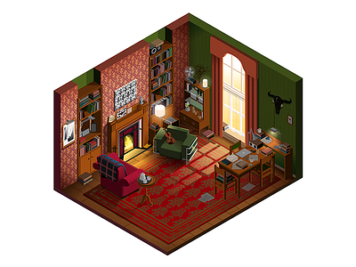 221B Baker Street illustration illustrator isometric vector