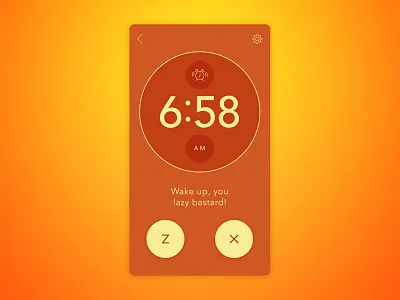 Day 013 - Alarm Clock 013 alarm app challenge clock dailyui flat minimal mobile snooze ui wake
