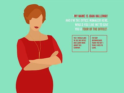 Joan Holloway adventure amc design illustration interactive joan holloway mad men sterling cooper vector web