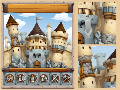 'castles' 1 castle ui vector