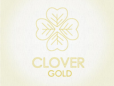 Clover Gold Logo Thumbnail clover gold logo mark simple st.patricks