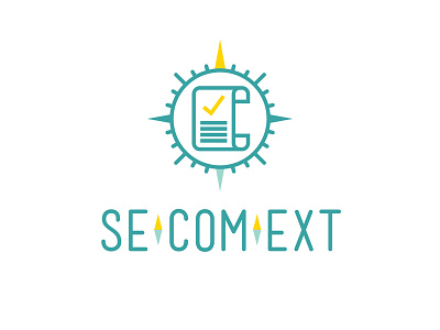 SECOMEXT branding colors compass geometric icon illustrator logo mr. bob pitch simple vector world