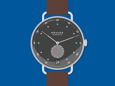 Nomos Metro 38 Datum Watch Illustration 38 back case datum illustration metro nomos process video timelapse watch