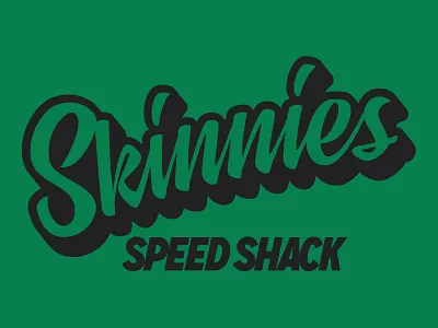 Skinnies Speed Shack automobile hot rod speed typography