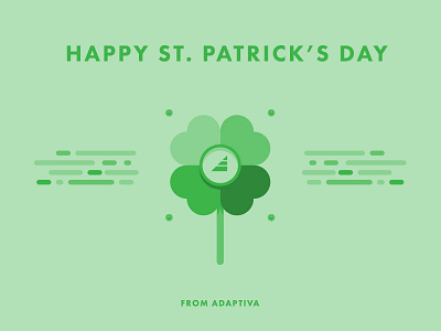 St Patricks Day Social Illo clean clover flat green illustration lucky mono simple social media st patricks day