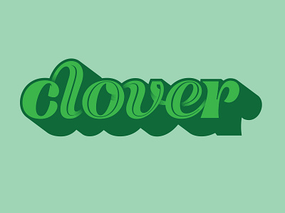 Clover exploration letterform lettering type