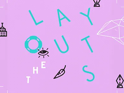 The Layouts icons layout pink typography