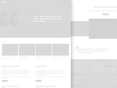 University of the Visayas: Wireframe school univesity wireframe