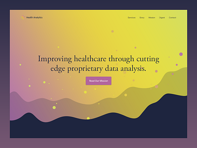 Health Analytics Header analytics design flat gradient header hero home landing ui ux web design website