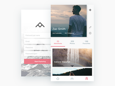 App design with Adobe XD adobe xd app clean ios modern nature prototyping simple travel ui ux