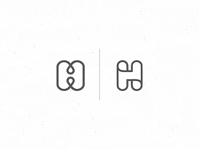 Homely branding design h letterform logo