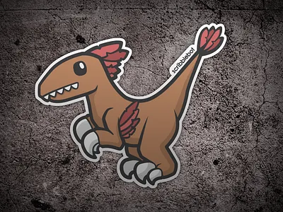 Raptor Sticker ark dino raptor sticker velociraptor