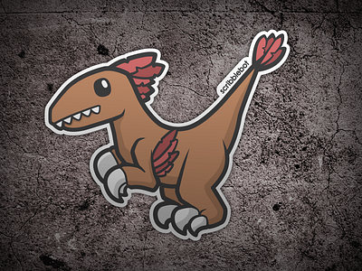 Raptor Sticker ark dino raptor sticker velociraptor