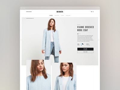 BB Dakota PDP Page blue color design detail e commerce grids page photo product type web