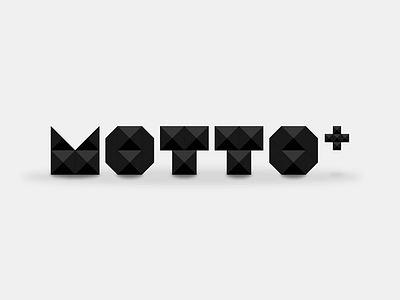 Motto Plus Logo black geometric logo motto plus pyramids spikes