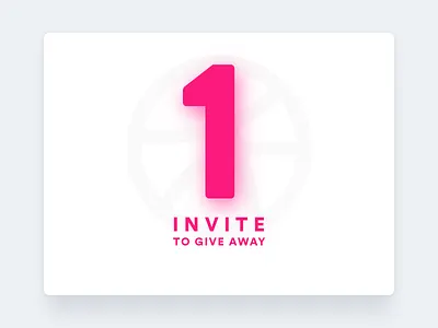 Dribbble Invite clean dribbble invite give away pink simple