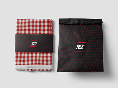 Tasty Club bar brand burger design food identity inspiration logo pattern print stationery visual