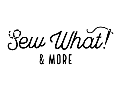 Sew What And More logo script sewing