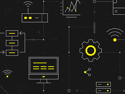 Internet of Things cog computer diagrams internet server