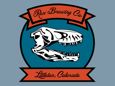 Rex Brewing Co. Logo beer dinosaur logo t rex trex